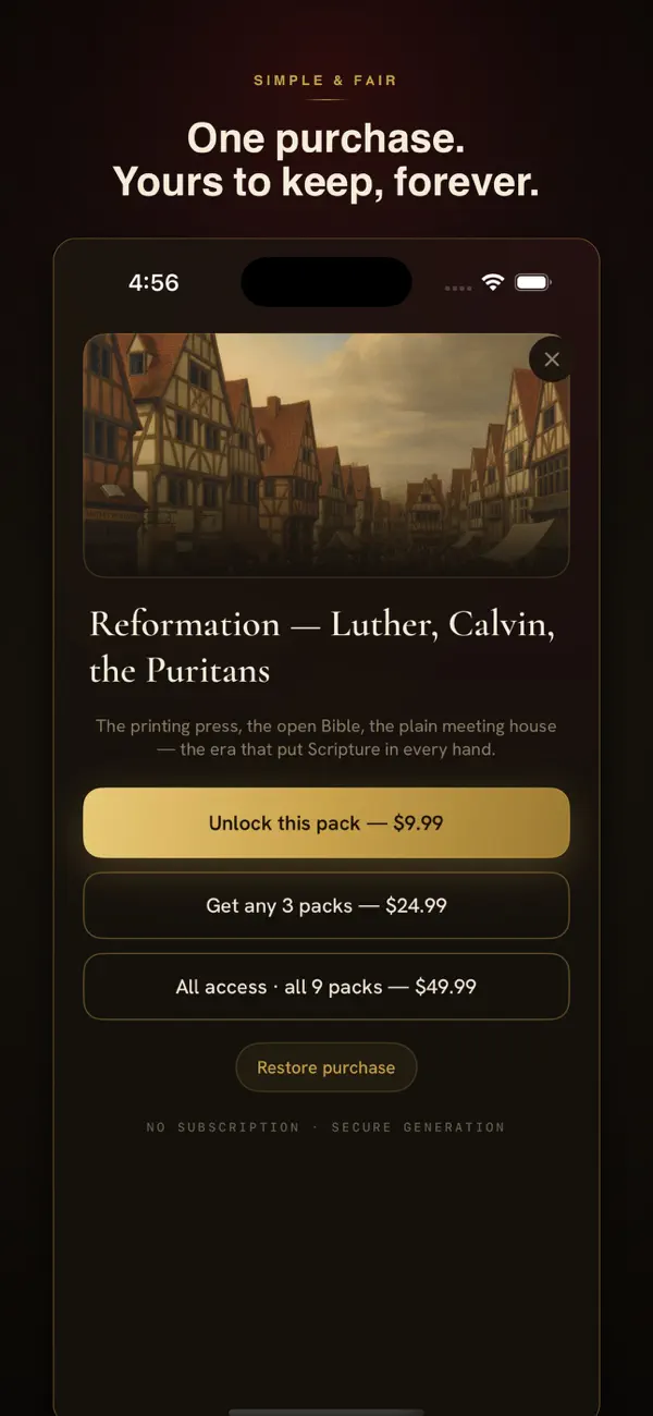 One-time credits from $6.99, no subscription